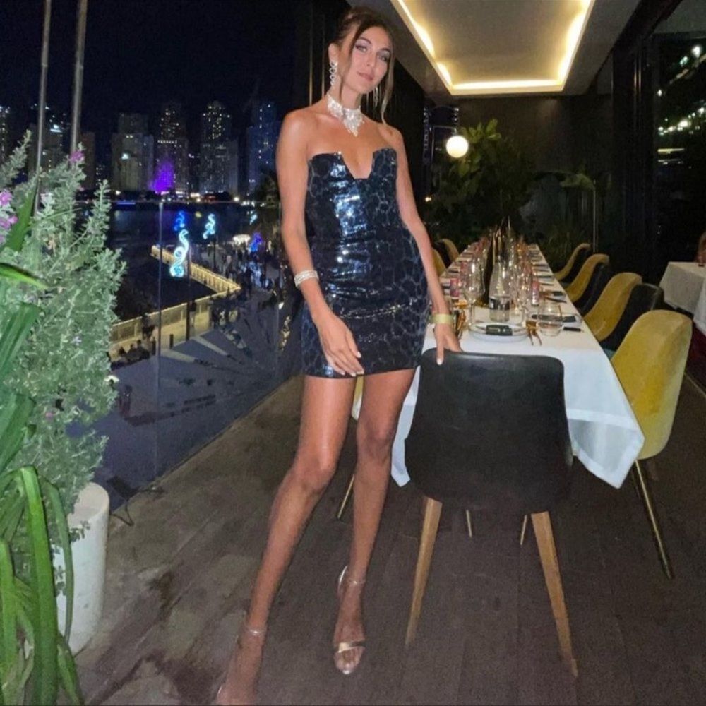 Zara blogger favorite blue sequin dress - Picture 4 of 9